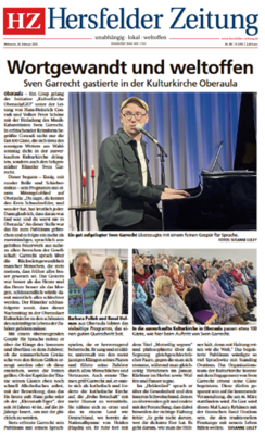 Meldung: Sven Garrecht gastierte in der Kulturkirche Oberaula