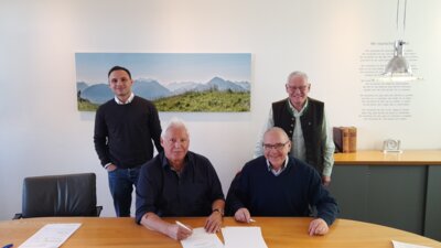 v. l. n. r. Tristan Mack, Gerhard Breher, Josef Wölfle, Matthias Amann