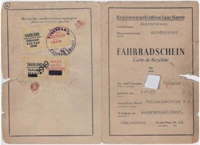 Aus der Reihe "Sellemòls" von Gunter Altenkirch – Fahrradschein und Fahrradsteuer