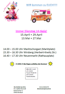Die Eistüte kommt wieder zu uns - Jeden zweiten Dienstag