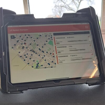 Tablet in unserem HLF (Bild vergrößern)