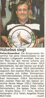 Vereinsmeisterschaft LG (Bild vergrößern)