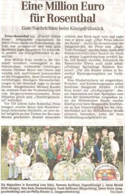 Bericht vom Königsfrühstück, Schützenfest 2007 (Bild vergrößern)