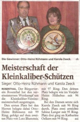 Vereinsmeisterschaft KK (Bild vergrößern)