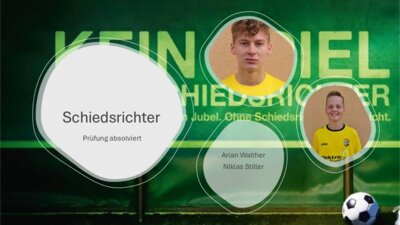 Gut Pfiff Arian und Niklas (Bild vergrößern)
