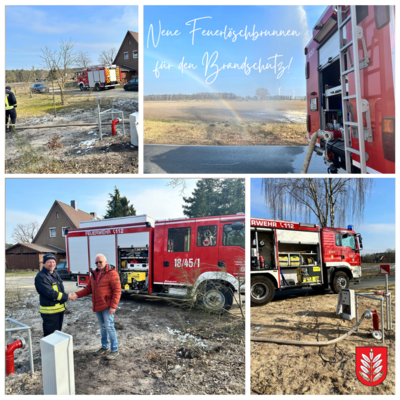 Neue Feuerlöschbrunnen für den Brandschutz! (Bild vergrößern)