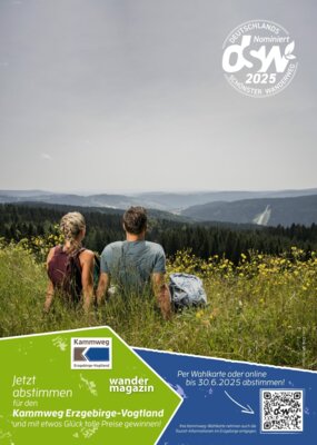 Deutschlands schönster Wanderweg 2025:  Kammweg Erzgebirge-Vogtland ist nominiert (Bild vergr&ouml;&szlig;ern)