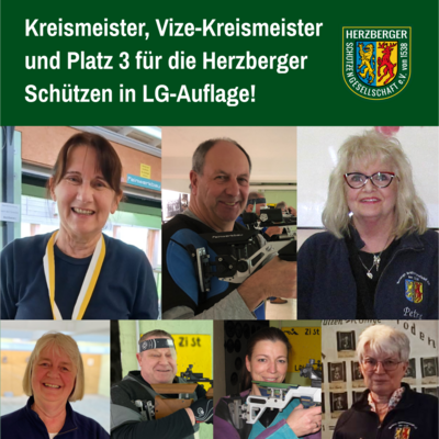 Meldung: Die Herzberger LG-Mannschaften werden Kreismeister und Vizekreismeister in der Disziplin LG-Auflage (Leistungssport)
