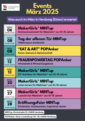 Event-Übersicht März 2025 (Frauenpower)