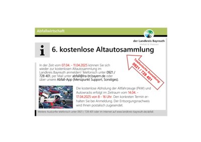 Meldung: Altautosammlung im April 2025
