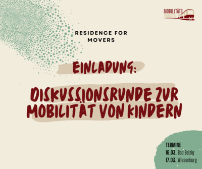 Einladung zur Diskussionsrunde - Mobilität von Kindern (Bild vergrößern)