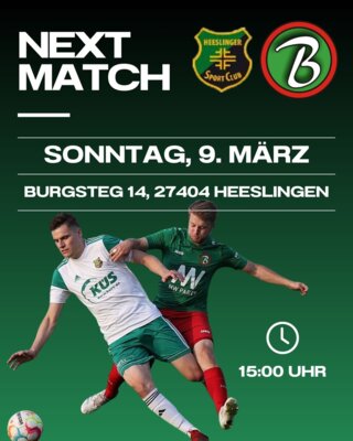 Am Sonntag, 9.März im Waldstadion gegen Heeslingen 2 (Bild vergrößern)
