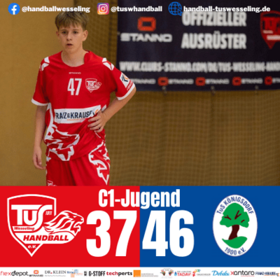 Meldung: C1-Jugend : TuS Königsdorf - 37:46 [Spielbericht]