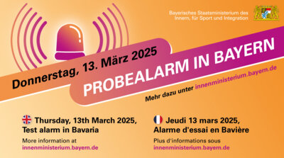 Landesweiter Warntag: Probealarm am Do., 13.03.2025 um 11 Uhr (Bild vergrößern)