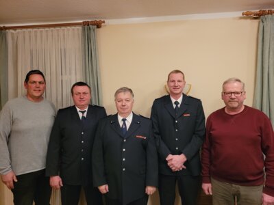 Foto zur Meldung: Führungsspitze der Freiwilligen Feuerwehr Gielow bestätigt