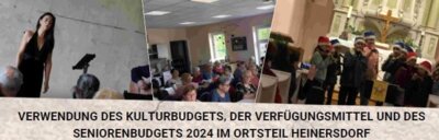 VERWENDUNG DES KULTURBUDGETS, DER VERFÜGUNGSMITTEL UND DESSENIORENBUDGETS 2024