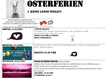 Osterferien & keine Langeweile (Bild vergrößern)