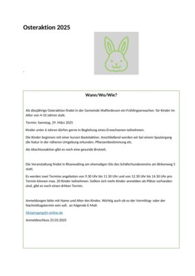 Foto zur Meldung: Osteraktion 29.03.2025