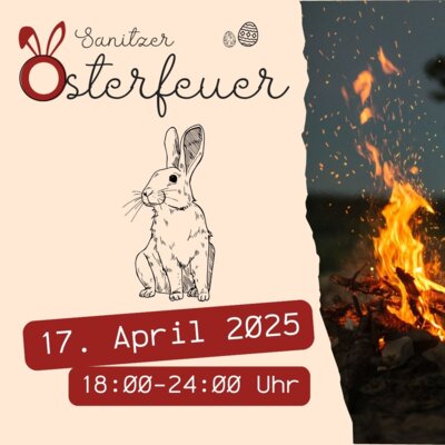 Foto zur Meldung: Osterfeuer in Sanitz am 17.04.2025