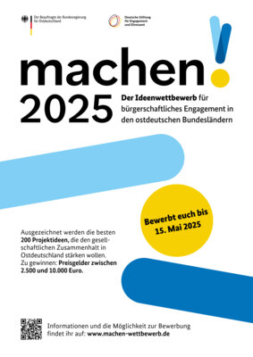 Engagement-Wettbewerb „machen!2025“ – Jetzt mitmachen und weitergeben! (Bild vergrößern)