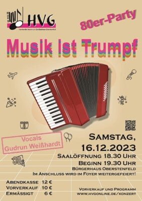 80er-Party: HVG featuring Gudrun Weißhardt (Bild vergr&ouml;&szlig;ern)