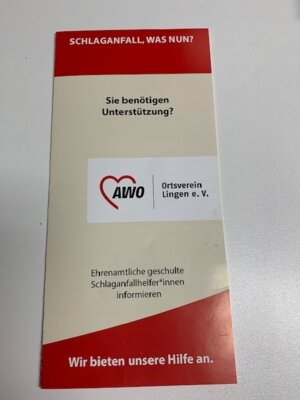 Zertifikatübergabe an Schlaganfallhelfer    -    Patienten und Angehörige willkommen