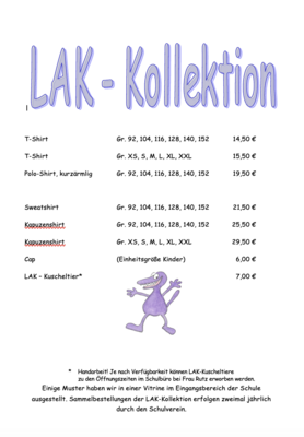 Meldung: Bestellungen LAK-Collection