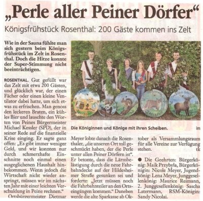 Bericht zum Schützenfest 2010 (Bild vergrößern)
