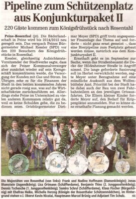 Bericht zum Schützenfest 2009 (Bild vergrößern)