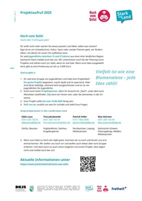 Projektaufruf 2025 (Bild vergrößern)