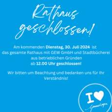 Rathaus geschlossen! (Bild vergr&ouml;&szlig;ern)