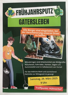 Foto zur Meldung: Frühjahrsputz im OT Gatersleben