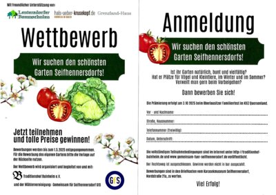 Aufruf zum Gartenwettbewerb 2025