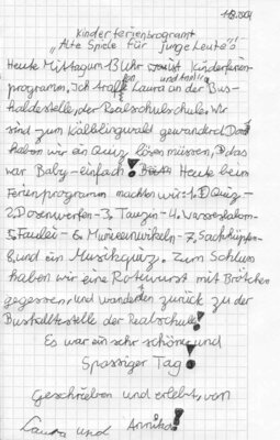 Begeisterte Kinder beim Spommerferienprogramm des HVG (Bild vergr&ouml;&szlig;ern)