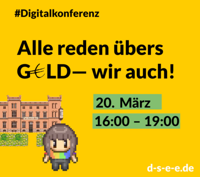 DSEE-Digitalkonferenz "Alle reden übers Geld – wir auch!" am 20. März 2025