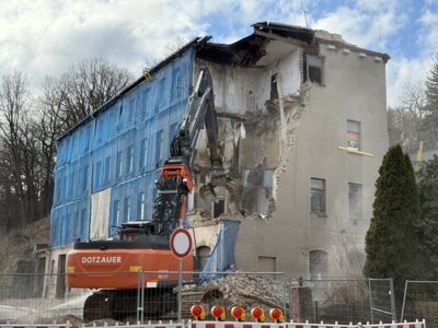 Meldung: Abriss an der Kirchberger Straße hat begonnen