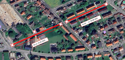 Meldung: Aktueller Stand bei der Sanierung der Straße "Schlesische Straße"