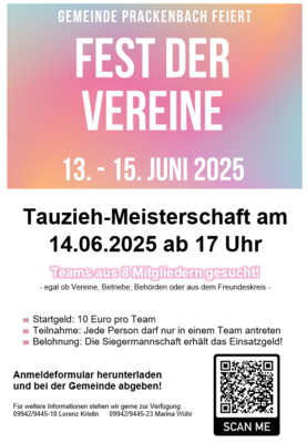 Foto zur Meldung: Tauzieh-Meisterschaft am 14.06.2025 in Prackenbach