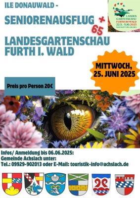 Meldung: Seniorenausflug - Landesgartenschau Furth i. Wald