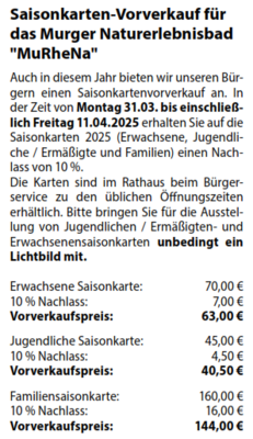 Vorverkauf