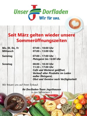 Sommeröffnungszeiten (Bild vergrößern)