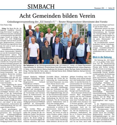 Meldung: Acht Gemeinden bilden Verein
