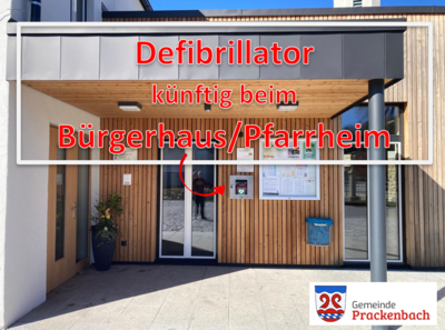 Neuer Standort des Defibrillators