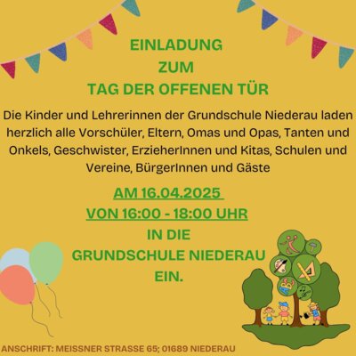Einladung zum Tag der offenen Tür, (Bild vergrößern)