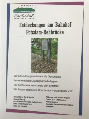 Kostenlose Führung - Entdeckungen am Bahnhof Potsdam-Rehbrücke