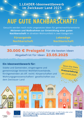 Zukunftsregion Zwickau e.V. informiert zu 1. LEADER-Ideenwettbewerb