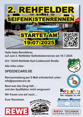 2. Rehfelder Seifenkistenrennen: Baut eure Traumkisten!