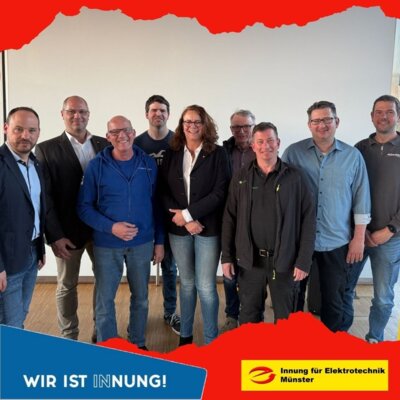 Der Vorstand inkl. Geschäftsführung der Innung für Elektrotechnik Münster (Bild vergrößern)