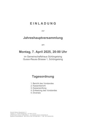 Jahreshauptversammlung