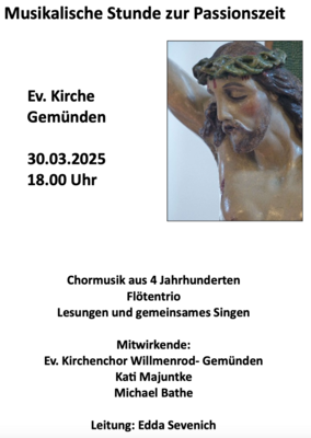 Meldung: Musikalische Stunde zur Passionszeit